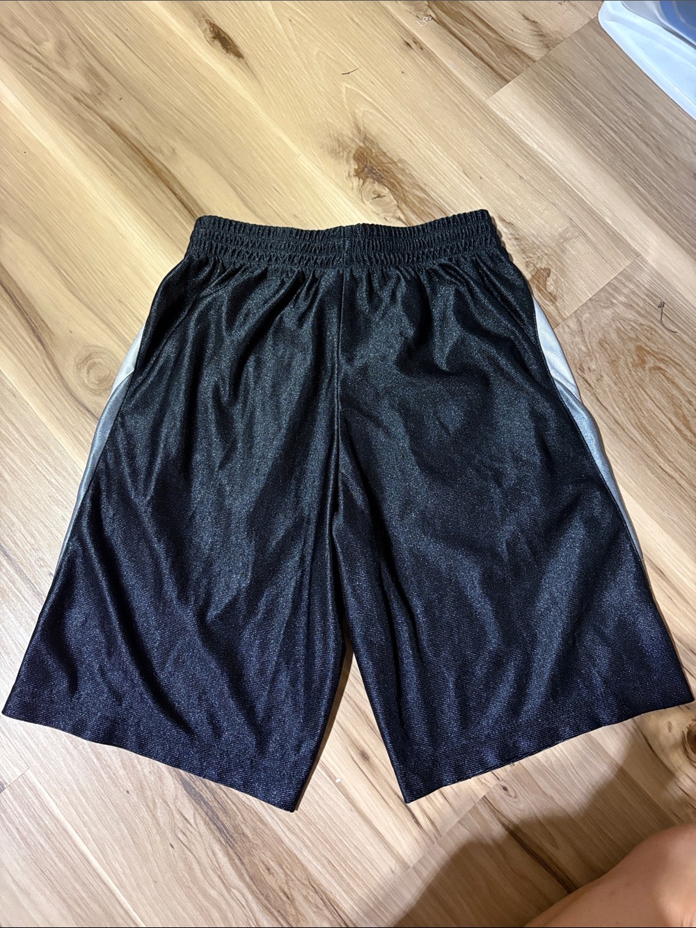 Xersion Black Athletic Shorts with White Side Panels